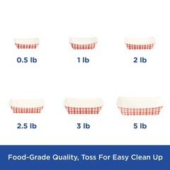 Karat Food Tray – Shepherd’s Check (Red) – 0.5 lb, FP-FT050G