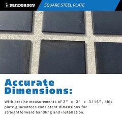 Sandbaggy Square Steel Plate – Hot Rolled Steel – Burr Free, Rust Resistant