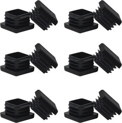 12 Pack 1 Inch Square Tubing Plug Tube Post End Caps Tubing Insert Chair Glide