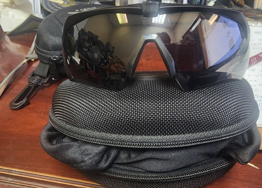 Authentic ESS Crossbow APEL Military Safety Glasses Smoke Lens Tactical W/ Case.