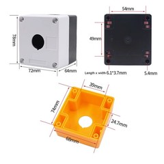 22mm Mushroom Head E-STOP Switch Latching Emergency Stop Push Button Control Box