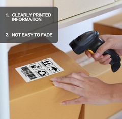 L LIKED 3″ x 5″ Direct Thermal Labels, 500 Fanfold Thermal Printer Shipping Labe