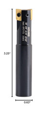 5/8 ” Shank 90 Degree Square Shoulder Indexable End Mill +2pc APMT1135 Inserts