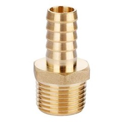 U.S. Solid 3/8″ Hose Barb Brass Fitting NPT 1/2″ Male, 1pc