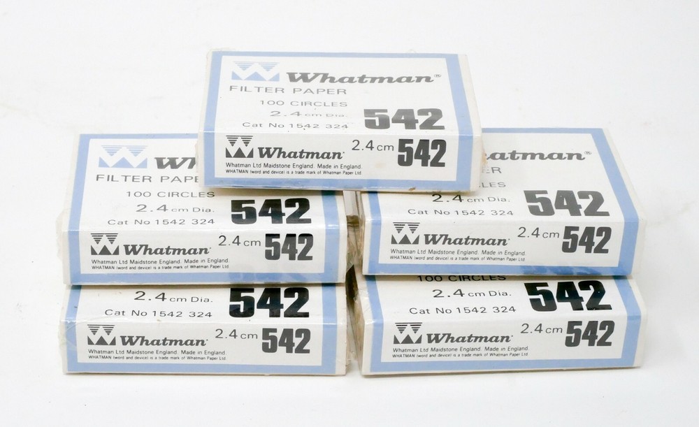 Filter Paper Number 542 Whatman, 24mm 2.4cm 100 per Pack 1542-324