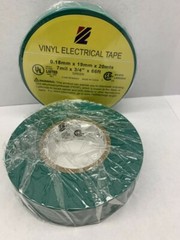 VINYL PVC ELECTRICAL TAPES, FLAME RETARDANT, 3/4 66 fet green , 1 ROLL