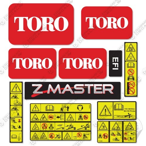 Toro Z-Master Decal Kit Mower – 7 YEAR OUTDOOR 3M VINYL!