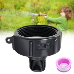 275 330 Gallon IBC Tote Adapter Garden Hose 2 NPT (NPS) Fine Thread To 3/4 Male