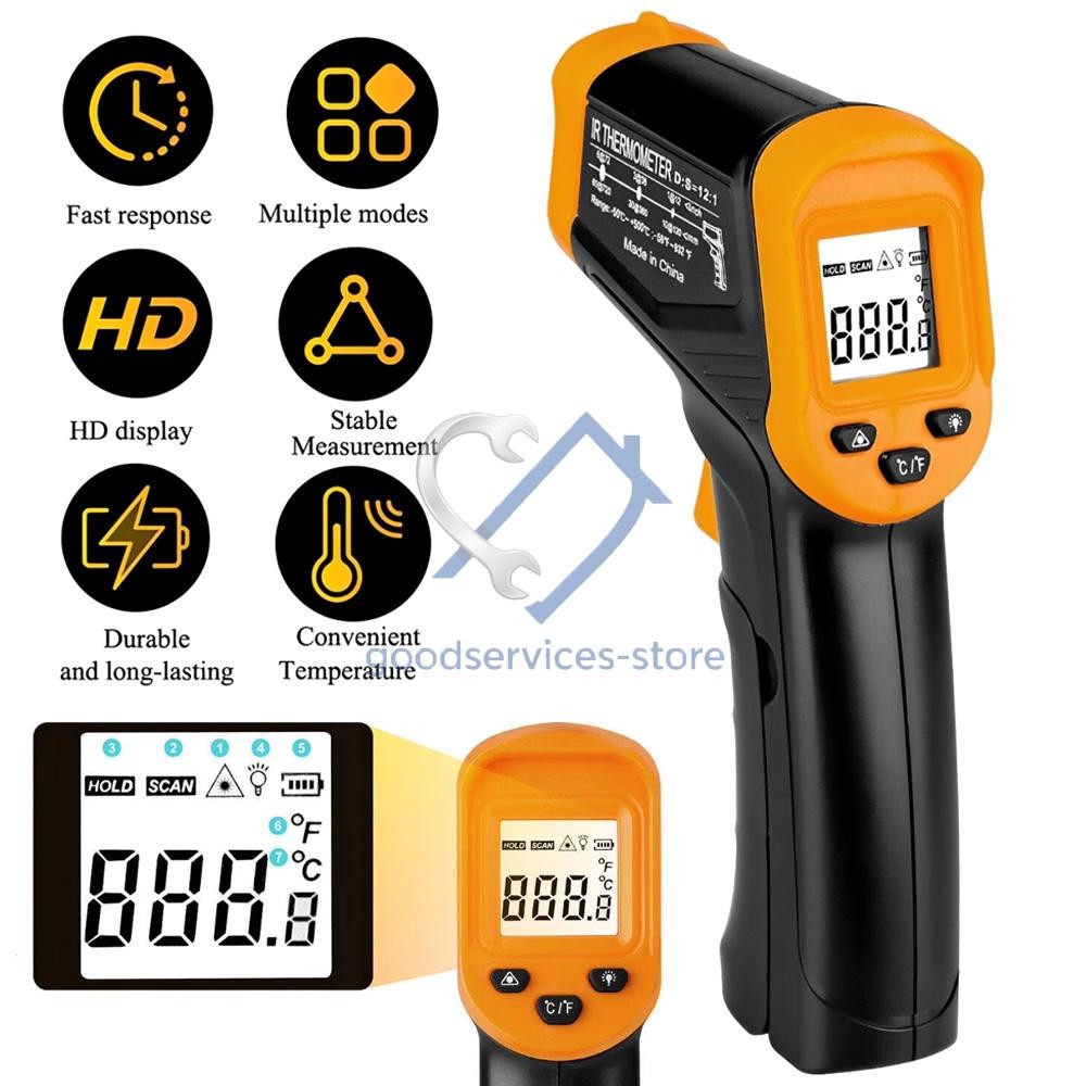 LCD Digital Non-contact Laser IR Infrared Thermometer Temp Meter Temperature Gun