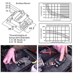 30A-300A Amp Circuit Breaker Audio Fuse 12V-48V DC Car Boat Manual Reset Switch