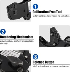 EFIELD Pex Ratchet Cinch Clamp Crimp Tool 3/8″-1″for Stainless Steel Rings+Pouch
