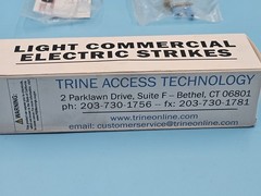 Trine #001 8-16VAC/4-6VDC Brass Electric Door Strike (A21115-2)JA LOC. FF-12