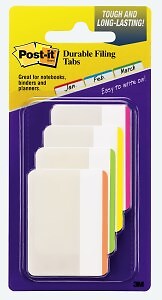 Post-it� Durable Tabs 686F-1BB, 2 in. x 1.5 in. (50.8 mm x 38 mm) (Case of 24)