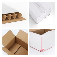 25 Packs Small Shipping Boxes 7x4x4 Inches, White Corrugated Cardboard Box fo…
