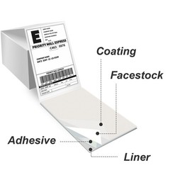 4×6 Thermal Labels 500/Stack, HUOJI Shipping 1 stack | 500 Labels, White