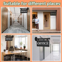 Hqvbvc Modern Office Sign 11″ x 6″ Double-Sided Wall-Mounted Office Door Sign…