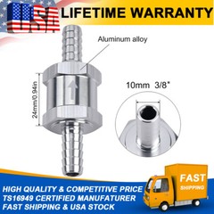 New 10mm 3/8″ Fuel Line Non-Return One Way Air Fuel Oil Check Valve Diesel Gas
