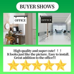Hqvbvc Modern Office Sign 11″ x 6″ Double-Sided Wall-Mounted Office Door Sign…