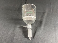 CHEMGLASS Glass 350mL 24/40 C Frit Lower Vacuum Buchner Filter Funnel CG-1406-24