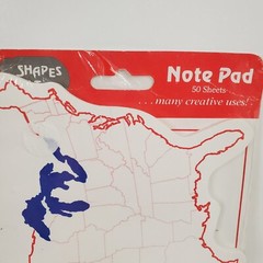 Creative Shapes U.S. Map Notepad 50 Sheets Fun For Kids 8″ Wide