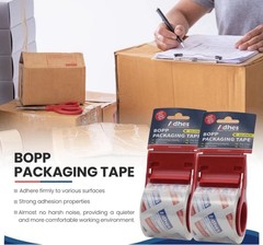 12-Rolls Packing Tape with Dispenser Ultra-Clear BOPP Small Rolls For Shipping