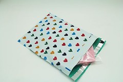 200 Bags 100 10×13 Colorful Hearts, 100 10×13 Let’s Go Shopping Designer Poly