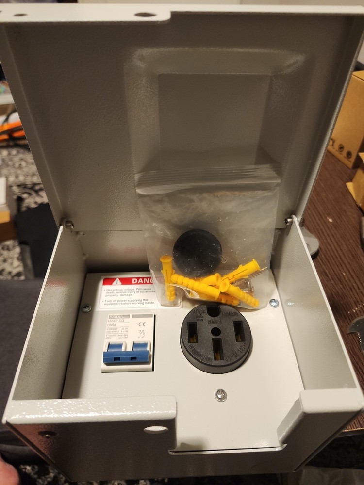 50 Amp RV Outlet Box NEMA 14-50 UL Listed Breaker Hardwired Electrical