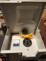50 Amp RV Outlet Box NEMA 14-50 UL Listed Breaker Hardwired Electrical