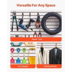 4 x 4 ft Slat Wall Paneling MDF White Garage Slatwall with Modular Design