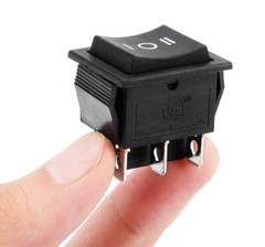 DPDT 20A Maintained Rocker Switch 6 PIN (on) off (on) 12V 24V DC 1/4 quick plug