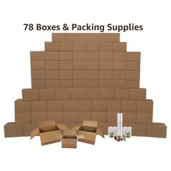 UBMOVE 7 Room Bigger Boxes Kit 78 Boxes + Packing Supplies