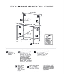 Clothing Rack Double Rail Bar Retail Clothes Salesman Garmet 300 LBS