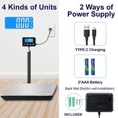 Digital Shipping Postal Scale 0.5 oz High Accuracy！440lb Commercial Weight Sc…