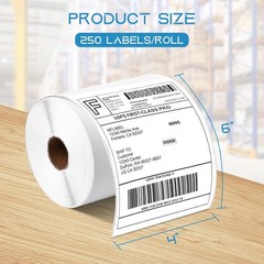 4″x6″ Direct Thermal Shipping Labels 250 for Zebra & Rollo Printers 2-200Rolls
