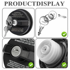 Locking Gas Cap with Key, Gas Cap Lock Compatible with Toyota 4Runner Tacoma …