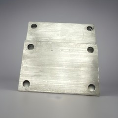 .125 1/8” Aluminum 3” X 2” / 1/4 Holes (3) Pack 6061 Mounting Brackets Fasteners