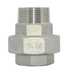 Stainless Steel Union 1-1/4 ” in inch NPT Pipe Split Coupling Male to Female MF
