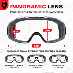 Nocry anti Fog Safety Goggles over Glasses for Men and Women — ANSI Z87.1 Premiu