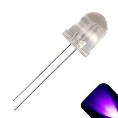 100 x LED 10mm UV / Purple Ultra Bright Round Top LEDs Light Lamp RC Car PC Mod