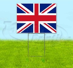 UNITED KINGDOM 18×24 Yard Sign WITH STAKE Corrugated Bandit USA BUSINESS FLAG