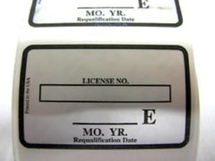 (5) Visual Inspection Sticker DOT Propane Tank Certificate Requalification Label
