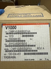 YASKAWA CIMR-VUBA0002FAA AC DRIVE REV C OUTPUT 0-240VAC 1.9/1.6A 0-400HZ INPUT