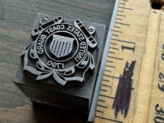 Antique All Metal Letterpress PRINTING BLOCK – United States Coast Guard Seal