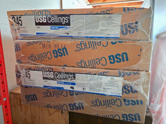 USG Ceilings Acoustic White 24x48x5/8 Smooth Square Edge Tile 8 Pack (3 boxes)