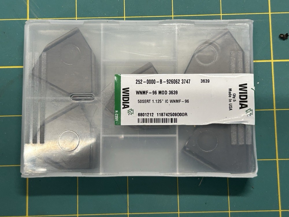 WIDIA WNMF-96 MOD 3639 Carbide Inserts – 50SERT 1.125” IC (5Pack)