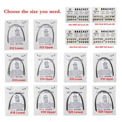 100PCS Dental Orthodontic Arch Wire Niti Round /Braces Bracket 022 Slot All ns