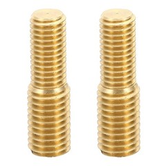 M10x20mm to M12x20mm Double End Threaded Stud Screw Bolt, 2 Pack Brass Rod Bo…