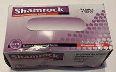 Shamrock SMC Nitrile Disposable Powder Free Medical Gloves Count X-Large XL