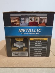 RockSolid Metallic Floor Coating Kit, Brilliant Blue, High Gloss, 80 Oz – 299745