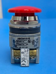 IDEC ABD301N-R, 30mm Momentary Red Mushroom Pushbutton, 1NC Contact